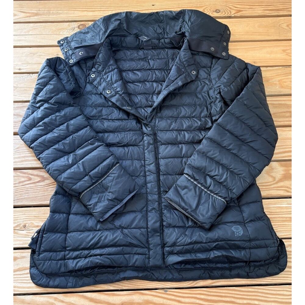 Mountain Hardwear Women’s Snap Front Down Filled puffer Jacket size S Black Ba
